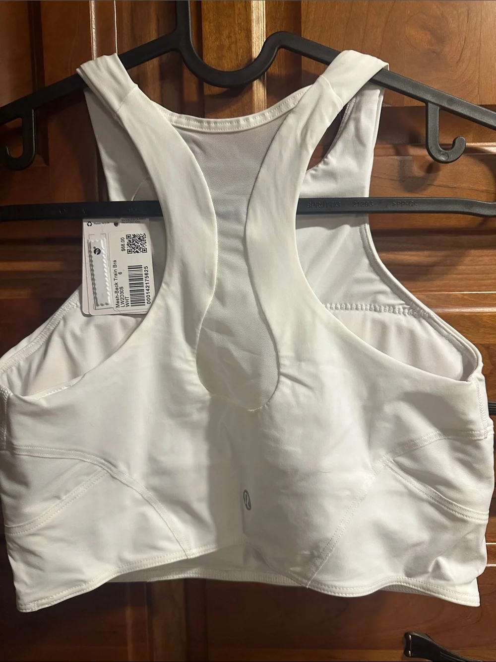 lululemon athletica White Racerback Supportive Crop Top